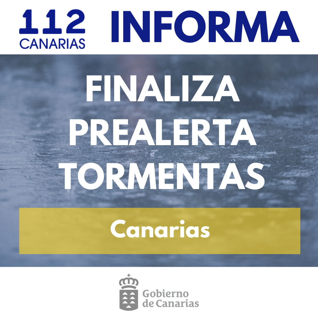 Finaliza prealerta por tormentas en Canarias