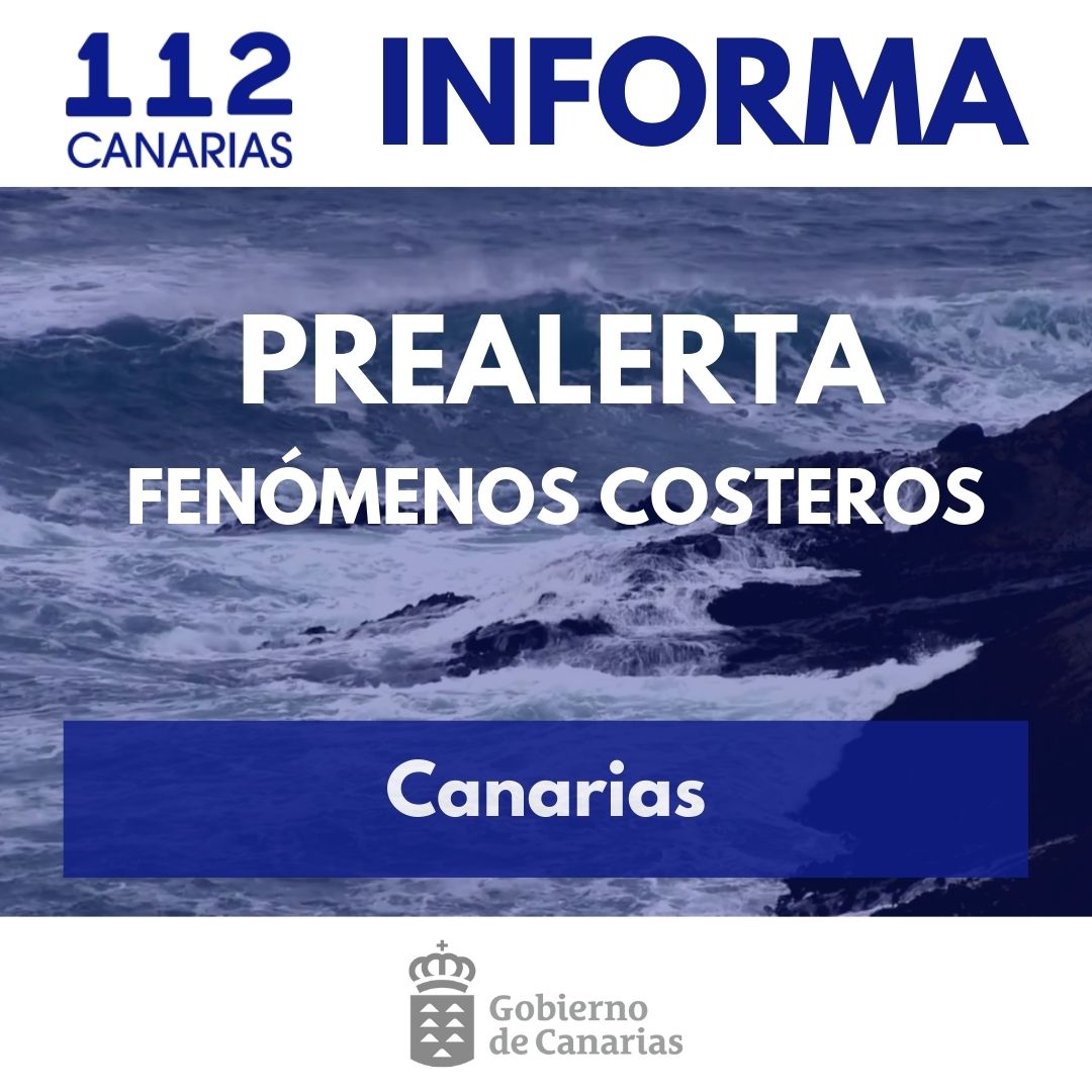 Prealerta por fenómenos costeros en Canarias