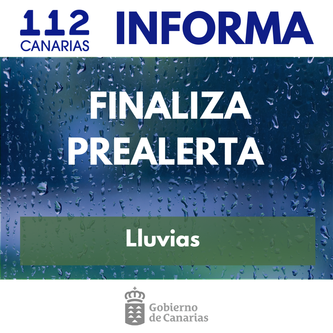 Finalización prealerta lluvias